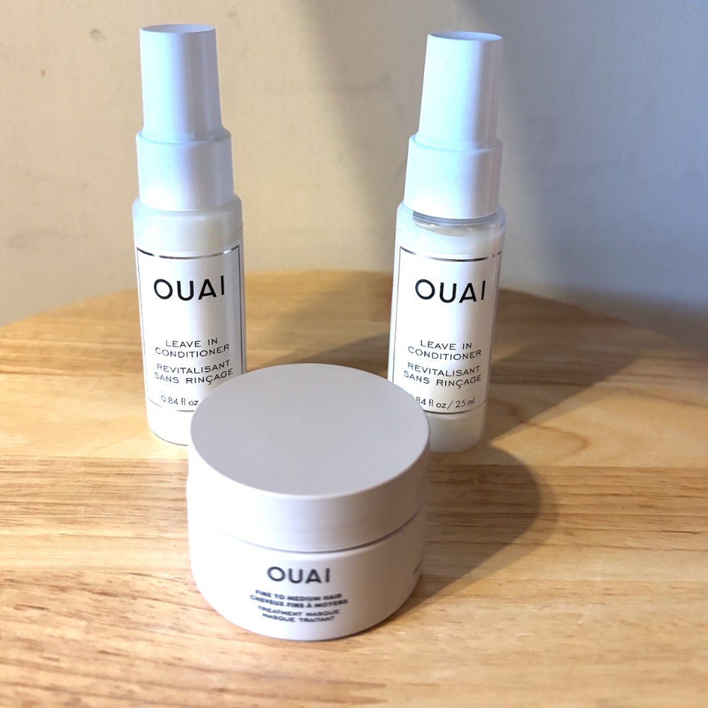 OUAI lot of 3 hair products mini trial travel deluxe sizes NEW